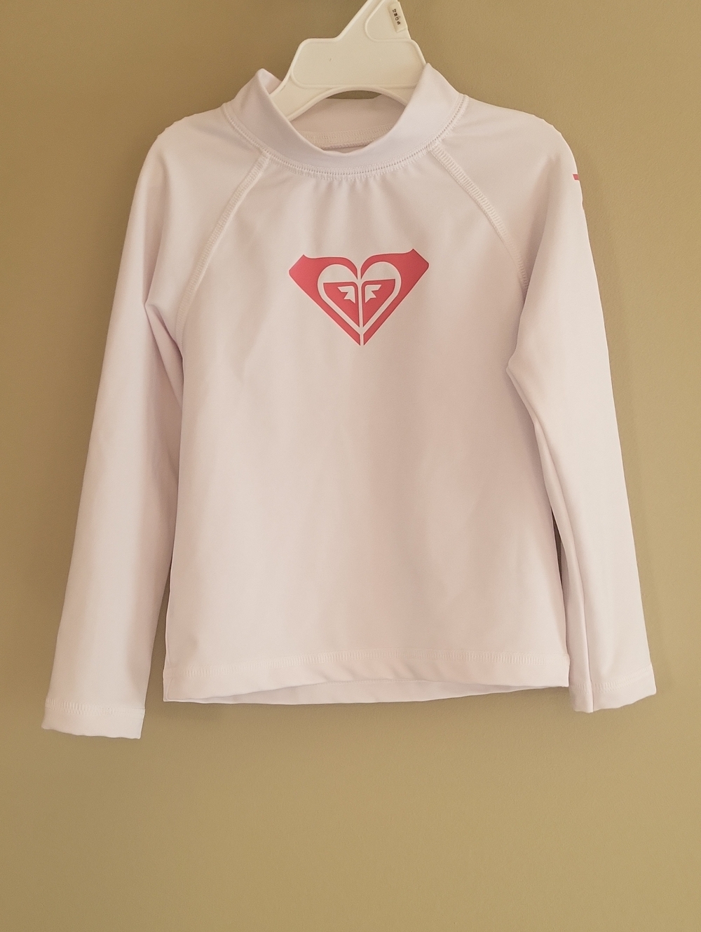 Roxy long sleeve rash guard with pink logo